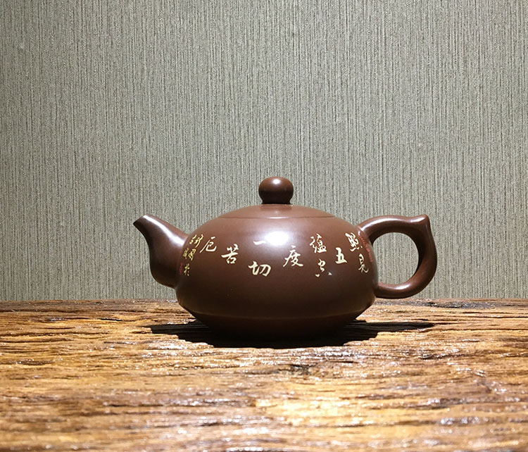 云南建水紫陶茶壶袁应德大师作品何锦黄新国装饰茶壶