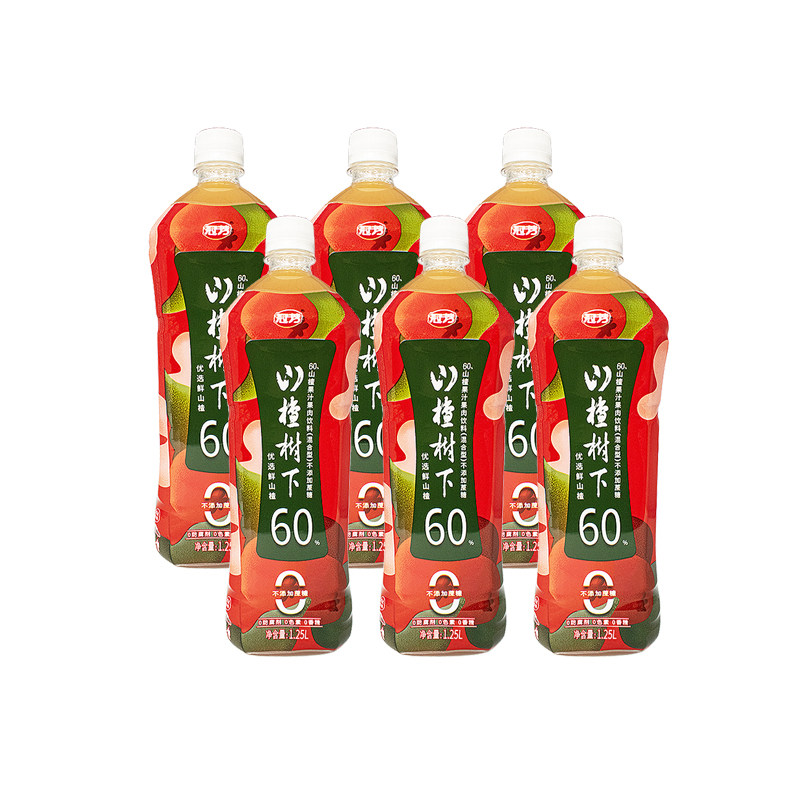 冠芳山楂树下无蔗糖山楂汁网红饮品125l6瓶全国多省包邮