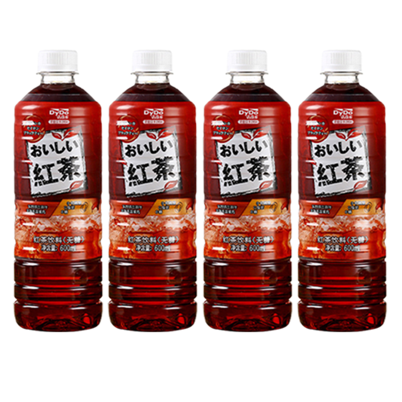 日本达亦dydo红茶大麦麦茶600ml4瓶无糖茶饮料调味茶饮料