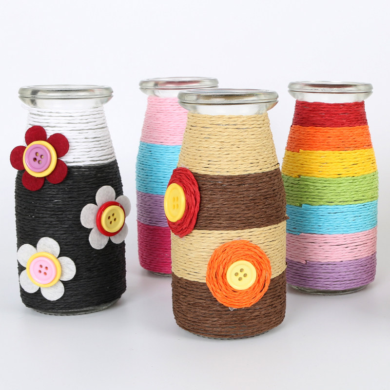 幼儿园30米彩色双股纸绳diy手工制作创意材料美劳区角吊饰绳幼教