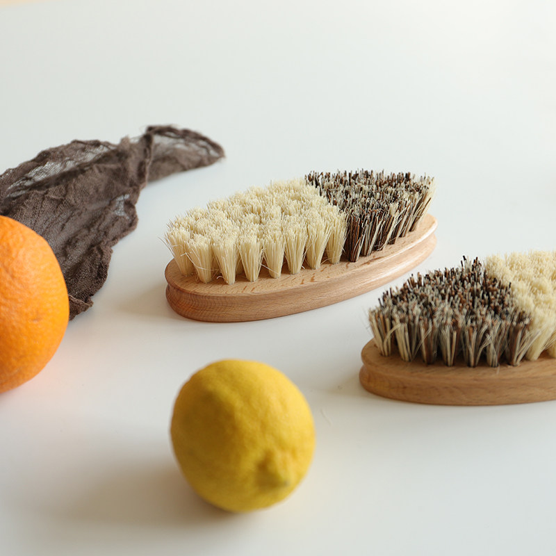 家用天然剑麻软硬硬毛蔬果清洗刷子榉木厨房厨房用刷