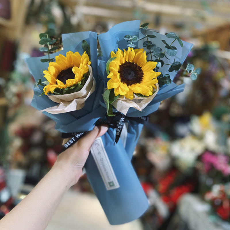 教师节向日葵花束单支包装鲜花速递同城上海鲜花速递同城