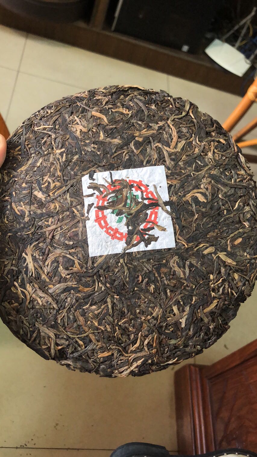 普洱茶生茶2000年大红红印双内易武正山古树海湾普洱