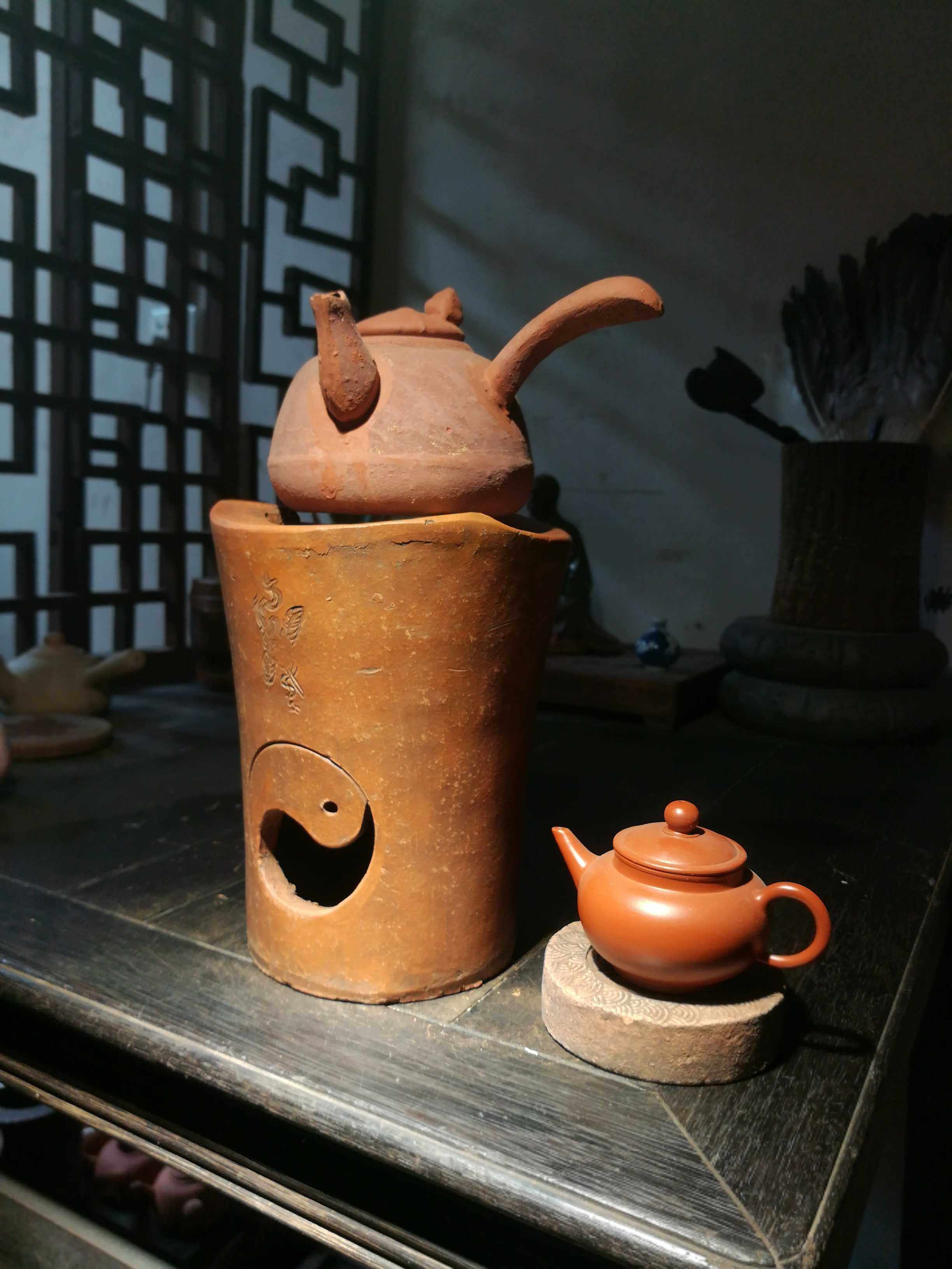 红泥老式火炉炭炉陶制泥炉手工文房茶道茶具茶道