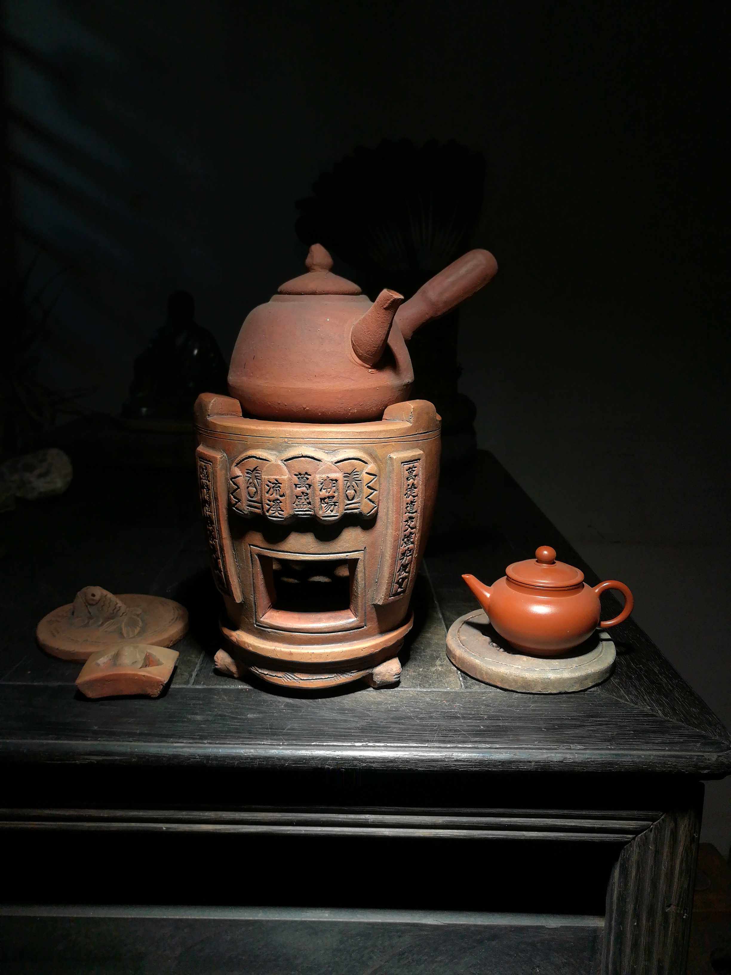 红泥火炉老式炭炉陶器泥炉手工风炉文房茶道茶道