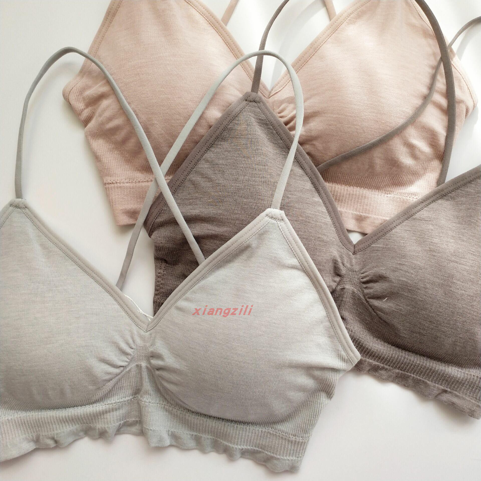 琪多姿美背女无无缝莫代尔交叉交叉性性感肩带钢圈抹胸