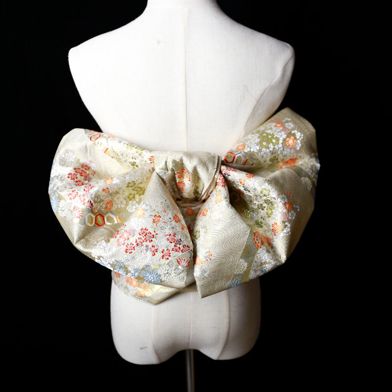 腰带樱之美日本和服腰封浴衣织锦缎蝴蝶结定型结腰腰带