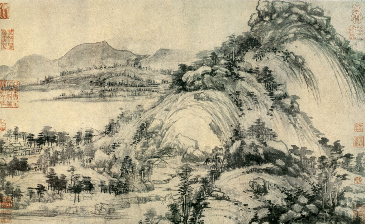 元黄公望富春山居图剩山国画宣纸高清临摹微喷国画