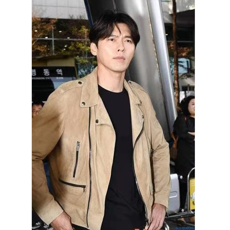 玄彬同款韩国进口麂皮机车外套修身皮衣潮流皮衣