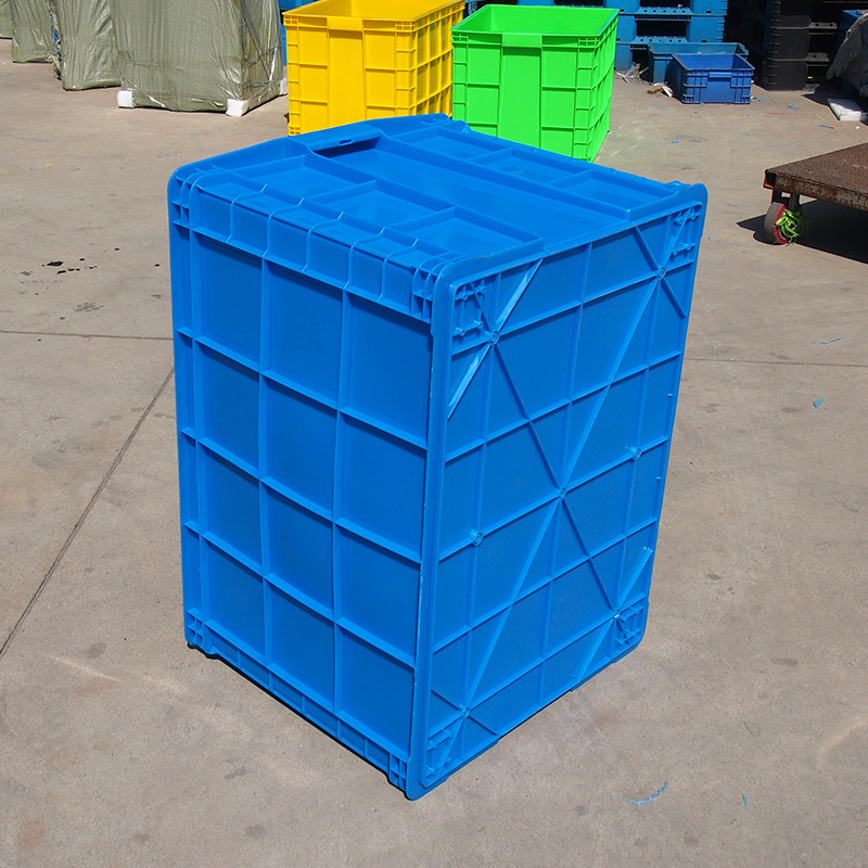 书胶框整理箱运鱼箱养鱼塑料箱 755加厚周转箱带盖子大水箱胶箱装