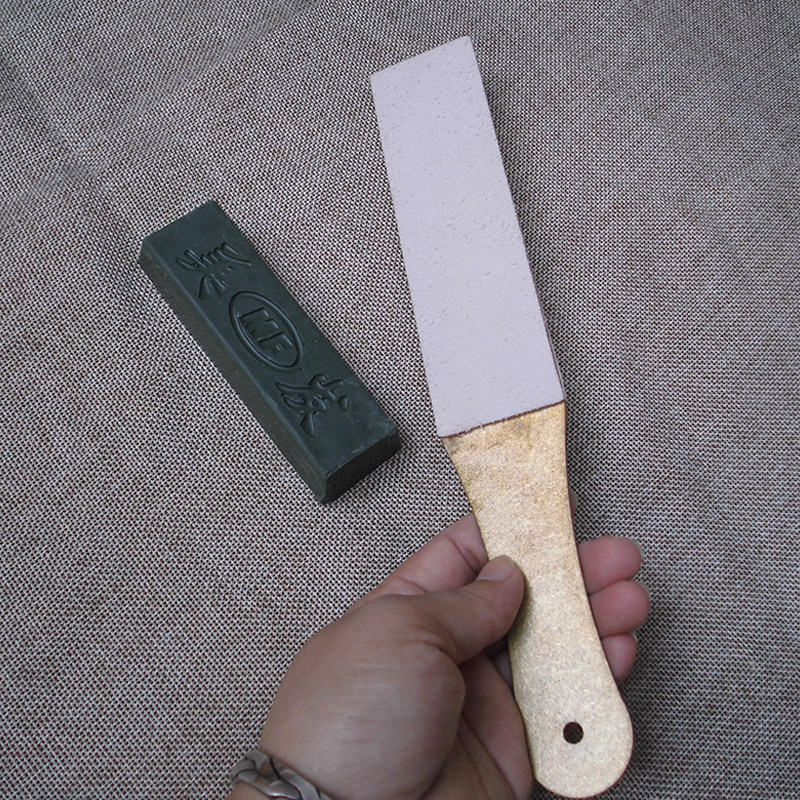 高档双面牛皮荡刀剃须刀刻刀户外刀具磨刀石