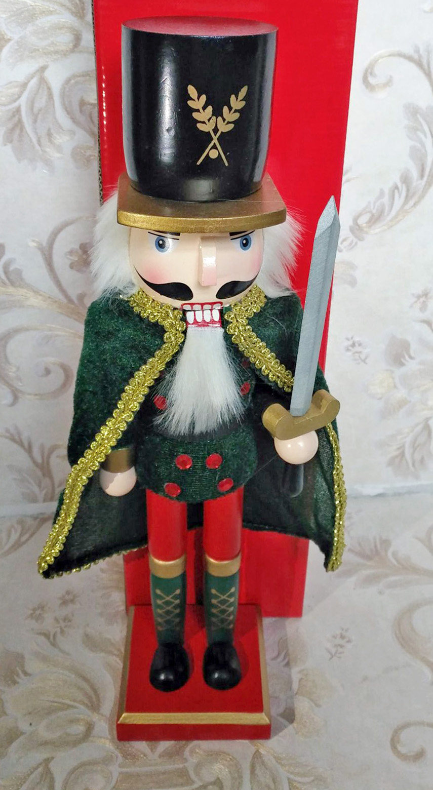 创意欧式贴布披风38cm胡桃夹子国王士兵木偶家具摆件