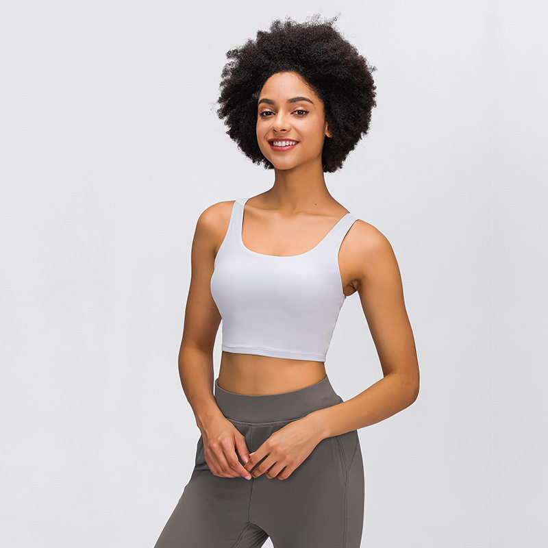 运动新款后背不规则文胸带胸防震美背瑜伽健身运动文胸