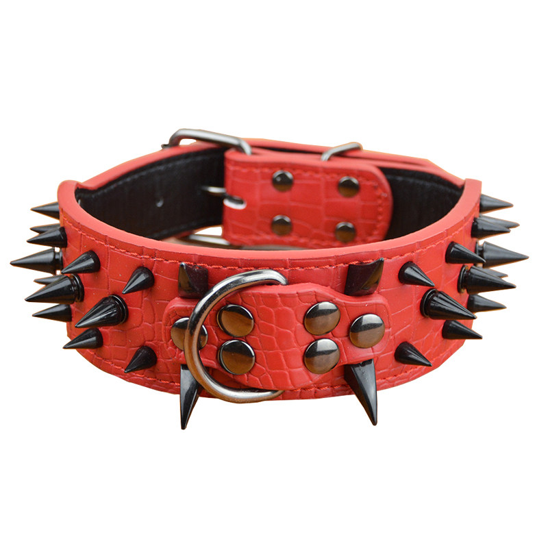 狗狗项圈防咬铆钉大型犬颈圈斗牛犬霸气脖圈狗防项圈