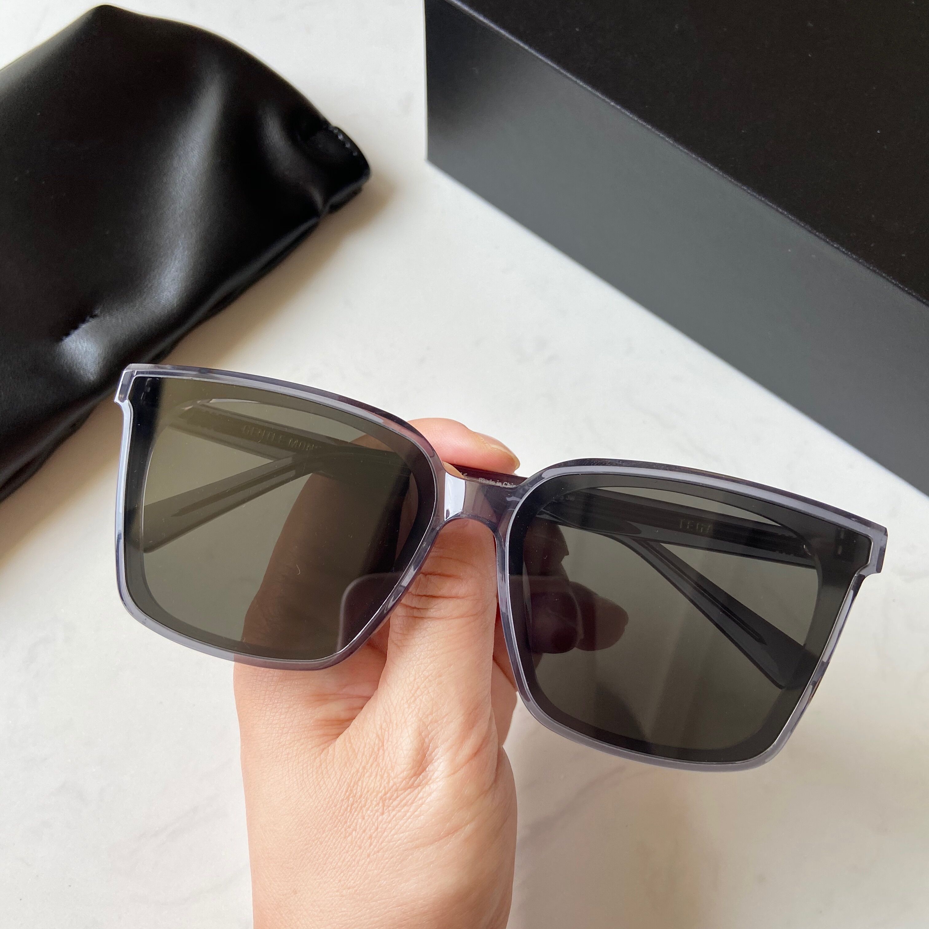 gm墨镜2021新款tega朱一龙同款男潮方框大脸太阳眼镜