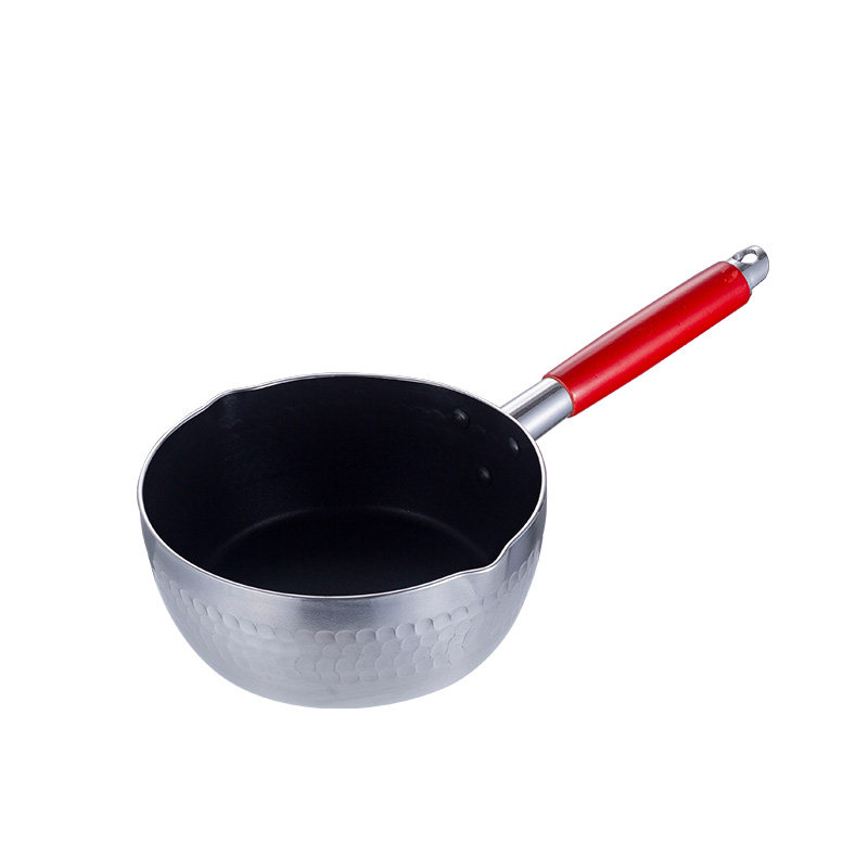 平锅铝制木柄不粘面粉煮粥煮汤奶锅日本拉面奶锅
