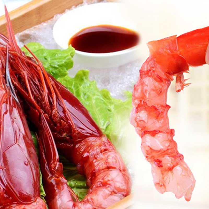 800克北京闪送西班牙超大红魔虾王刺身超低温甜虾日冻虾