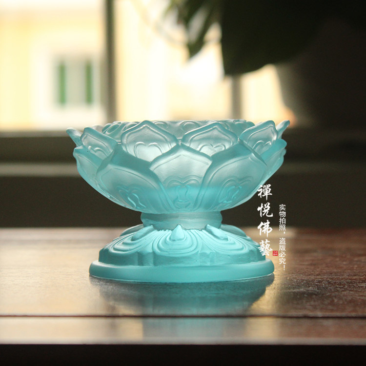 观音佛像供佛莲花供台摆件圆形椭圆形须弥座双层莲花琉璃底座