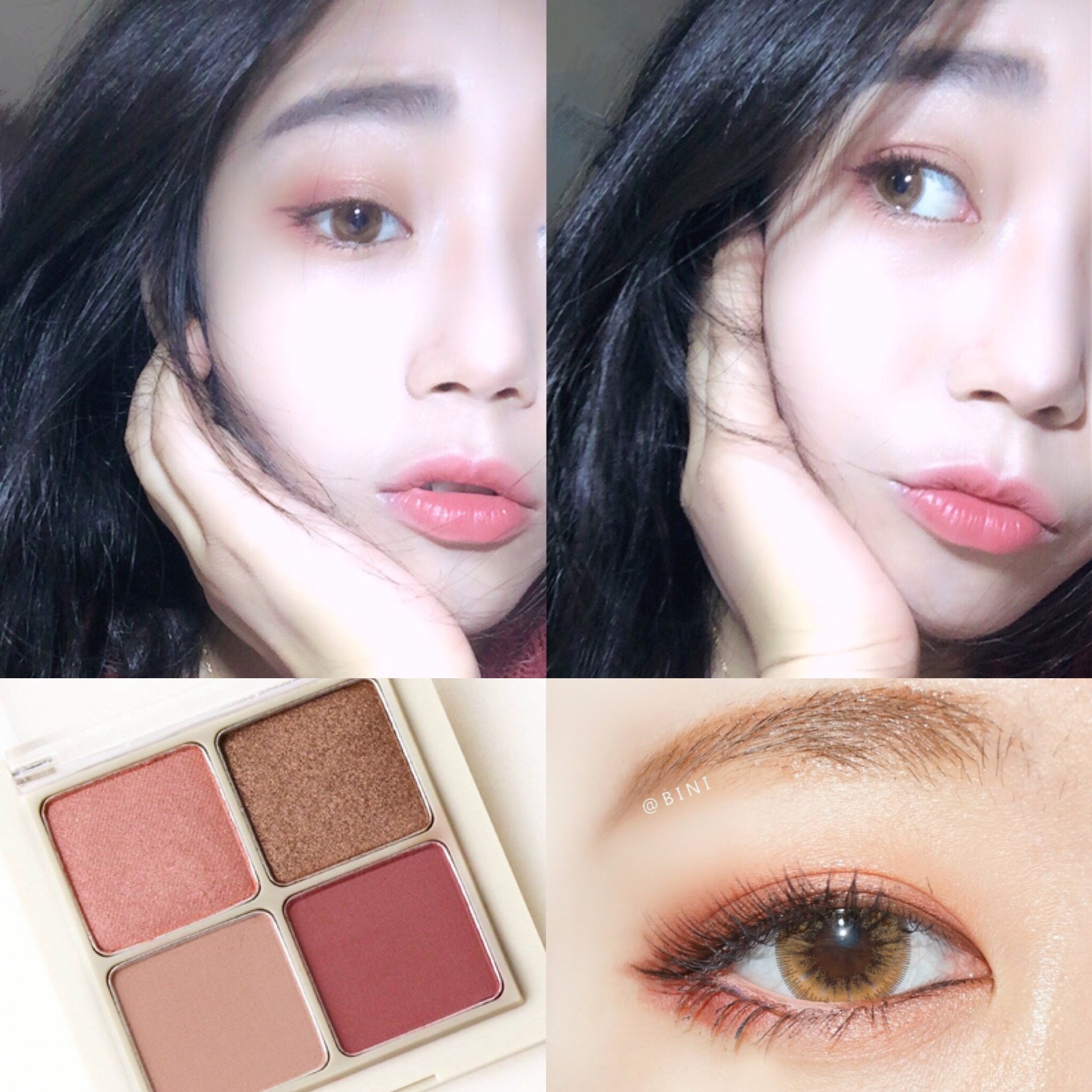 现货1号houseetude大地红色玫瑰爱丽小屋眼影四色眼影