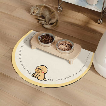 Pet placemat ສະຫນອງ cat water eating bowl mat cat and dog non-slip waterproof anti-spill anti-spill portable dinner mat