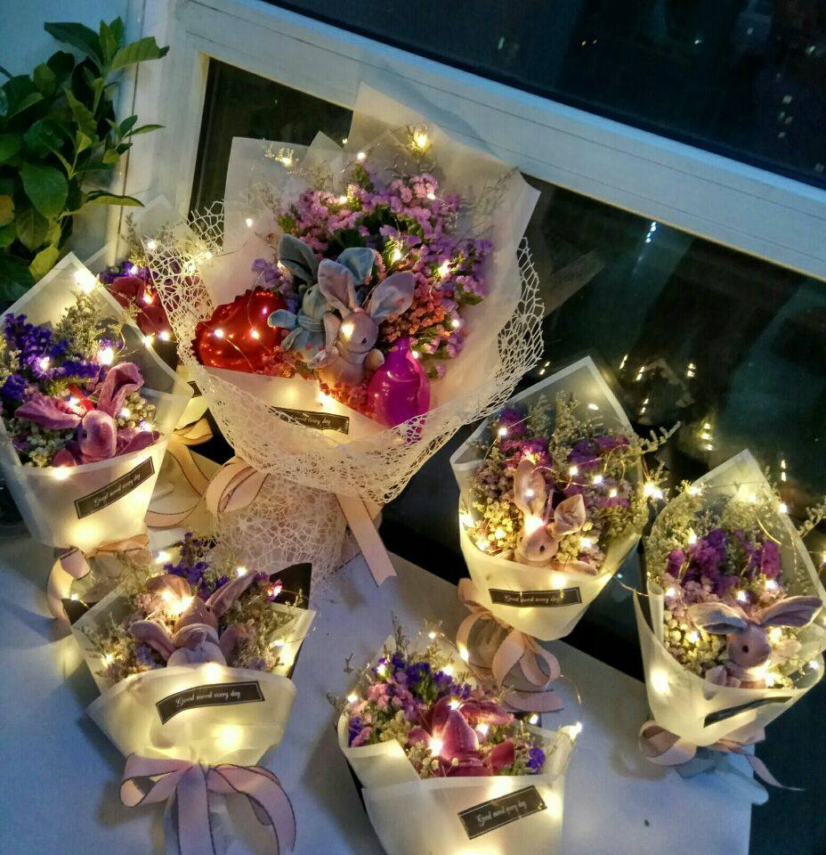 满天星新款发光花束许愿灯串2米20le彩灯装饰灯圣诞装饰品