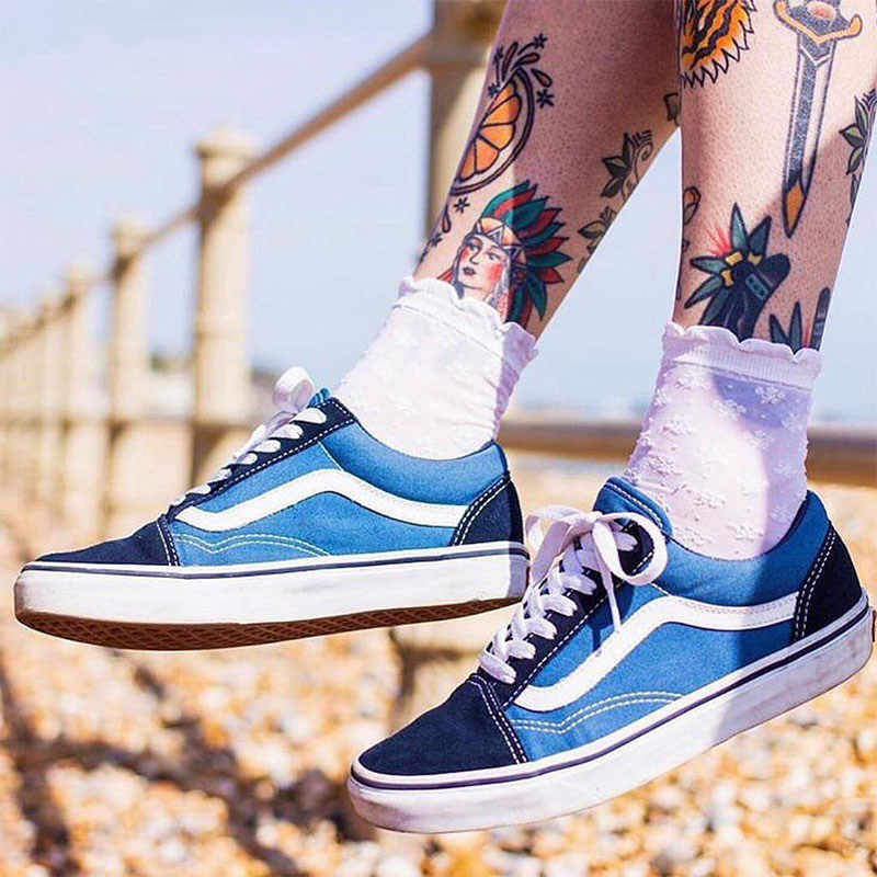 vans经典海军oldskool低帮情侣休闲板鞋vn000d3hnvy板鞋