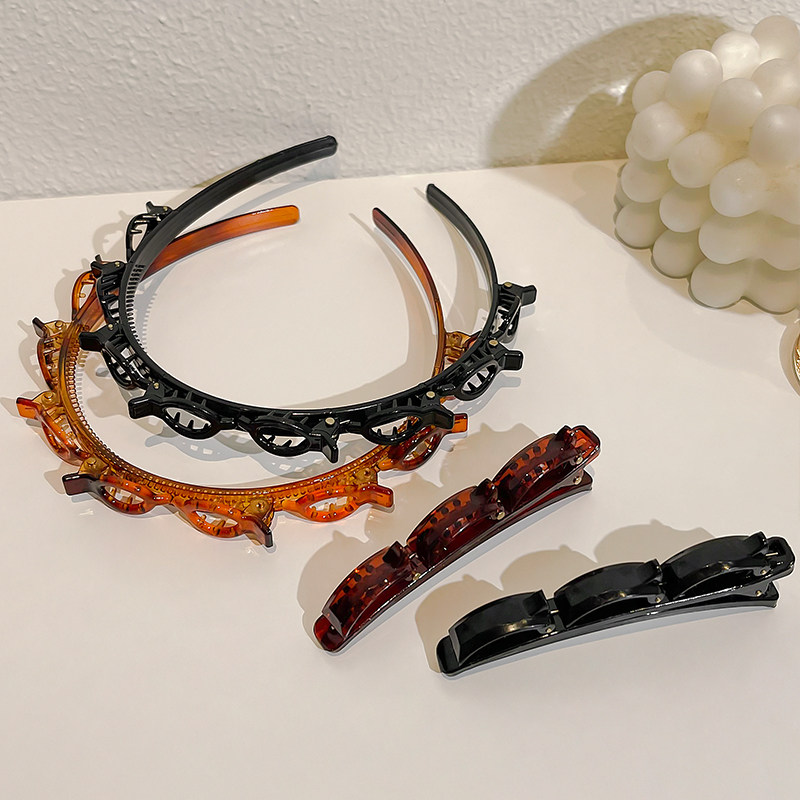 网红新款编发发夹女侧边边夹前额刘海夹鸭嘴夹子头饰简约发卡发饰