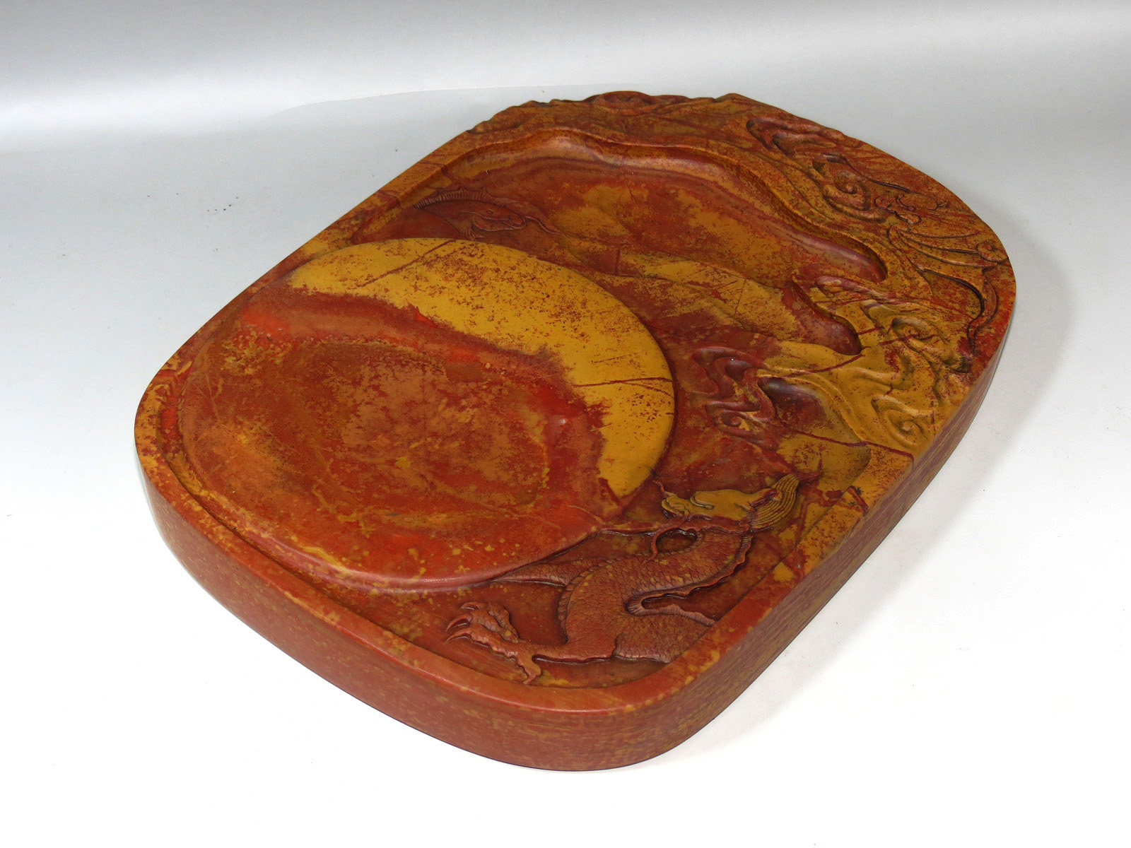 龙举云兴非遗红丝文创精品文房原石手工艺雕刻收藏文房四宝