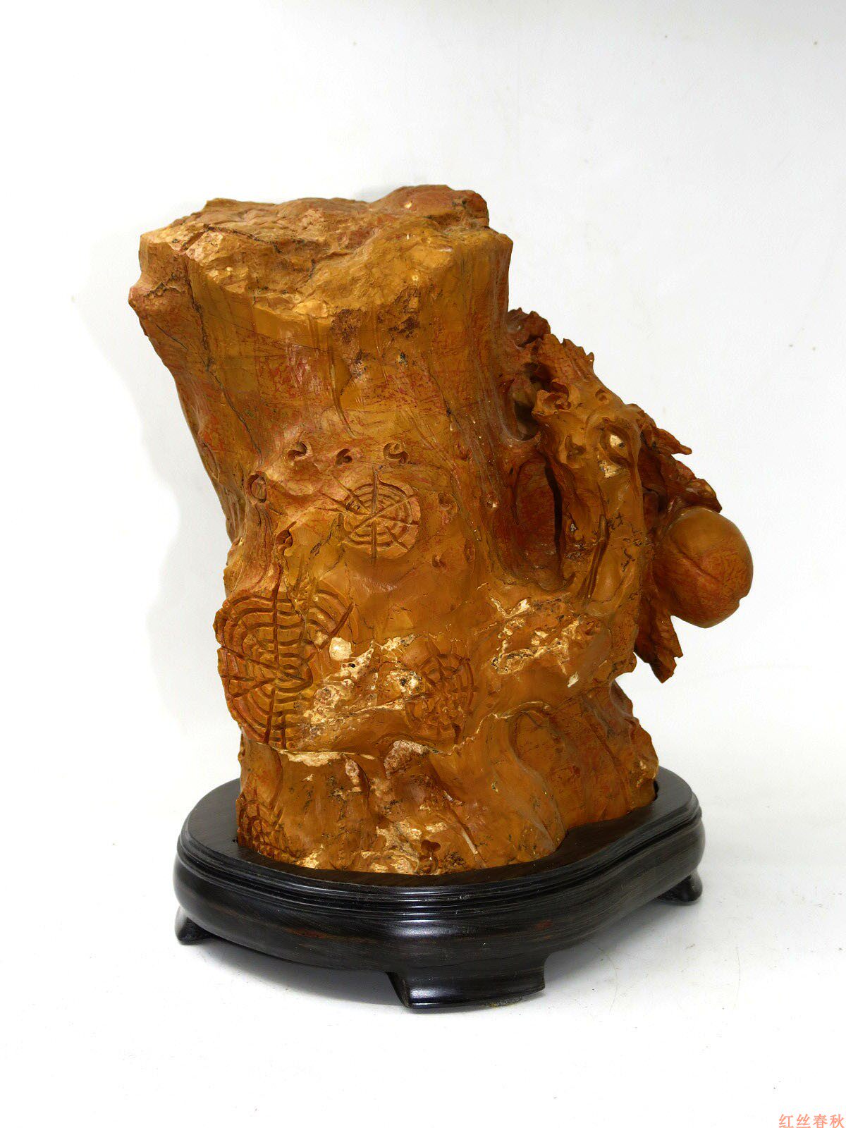 多福多摆件非遗青州红丝石文化创意文房雕刻收藏文创