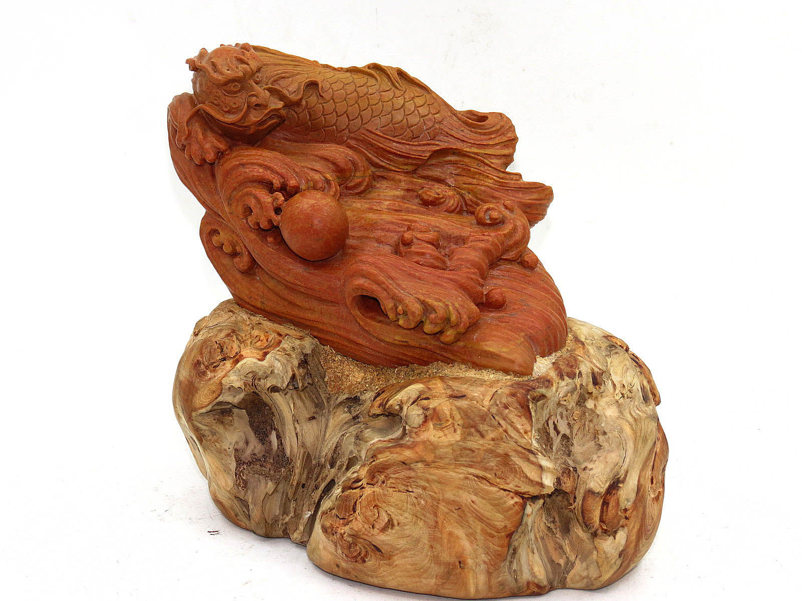 鱼化非遗红丝石文创精品文房收藏雕刻雅玩摆件文房四宝