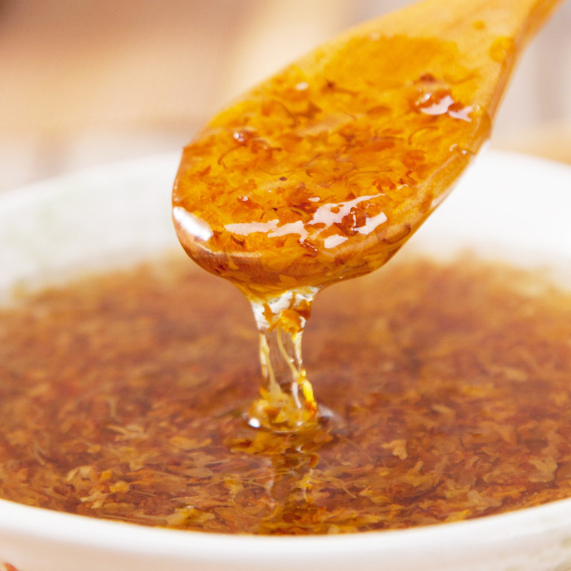 云峰糖桂花300g*2瓶然天纯甜桂花酱蜜酿花浆桂林特产家用果酱商用