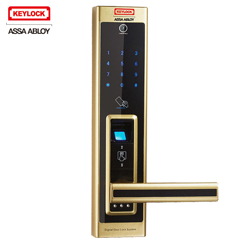 第吉尔keylock智能指纹密码原厂感应黄色mf迷你智能门锁