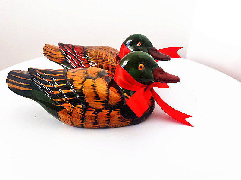 创意摆件礼品中式汉唐周制汉婚礼道具舒雁大雁摆件