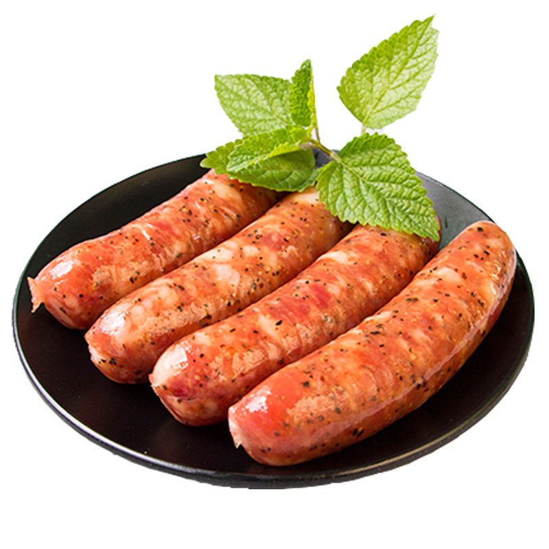 台湾风味黑胡椒烤肠爆汁火山山石猪肉热狗脆皮香肠