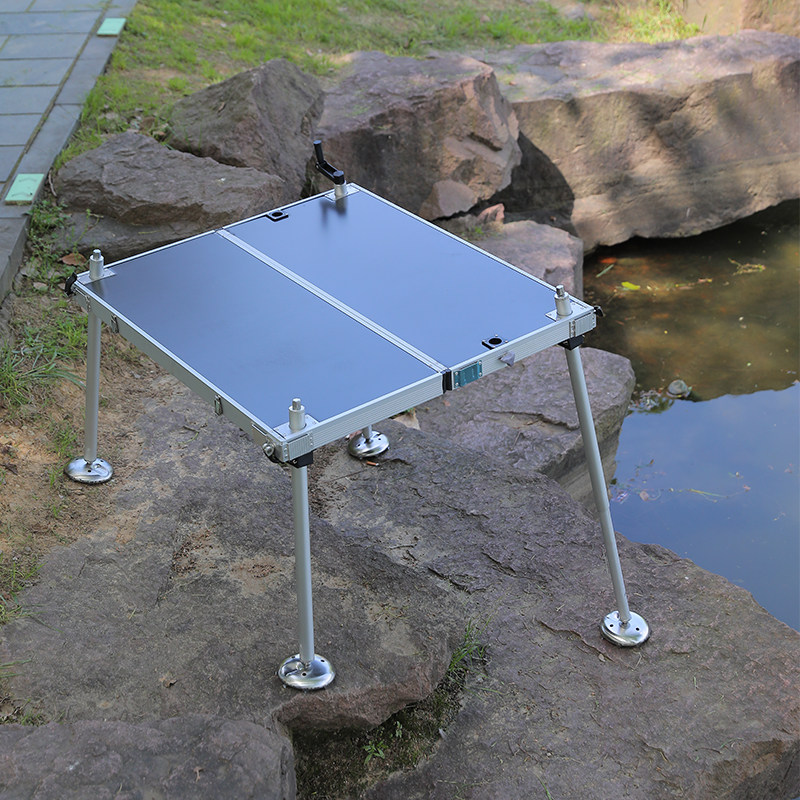 江宇2022新款碳素钓台下水手摇升降八字腿碳钓台