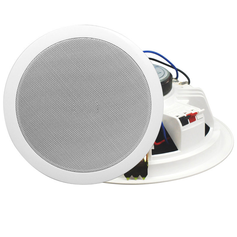 吸顶喇叭吊顶6寸家用奶茶店理发装修房顶音响室内扬声器天花音箱
