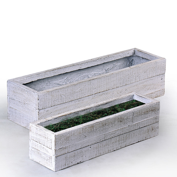 简约特大长条水泥花盆长方形植物花器阳台种菜花盆