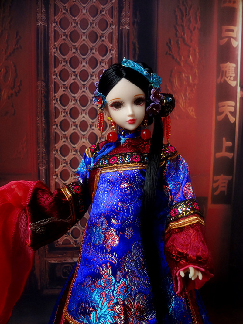 中国风古装娃娃清朝美女人偶小家碧玉娃娃6分娃女孩玩具收藏