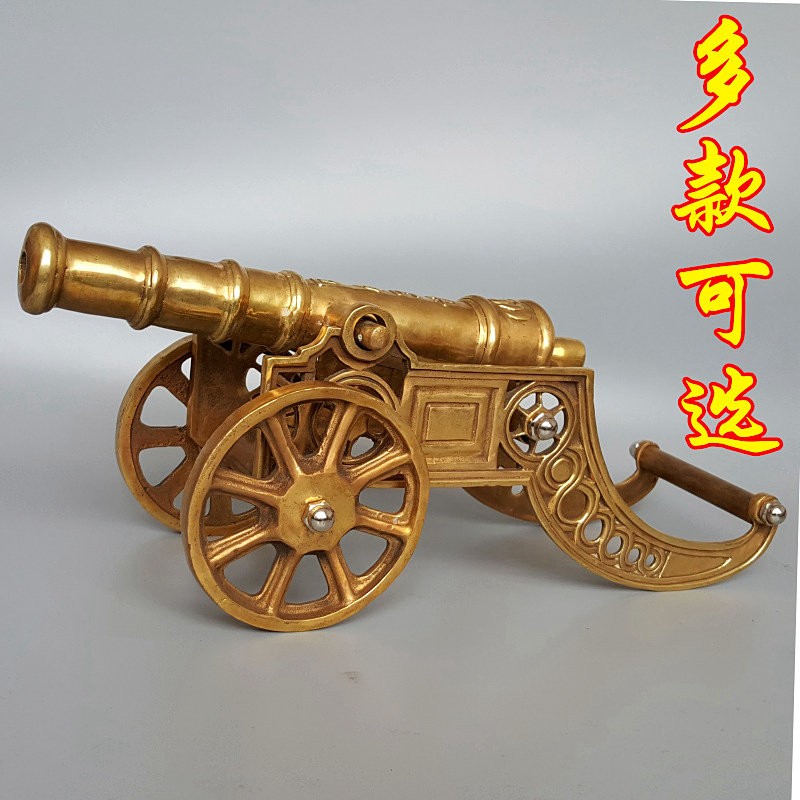 纯铜大炮铜火铳摆件红衣大炮模型大号铸造铜炮桌面怀旧复古
