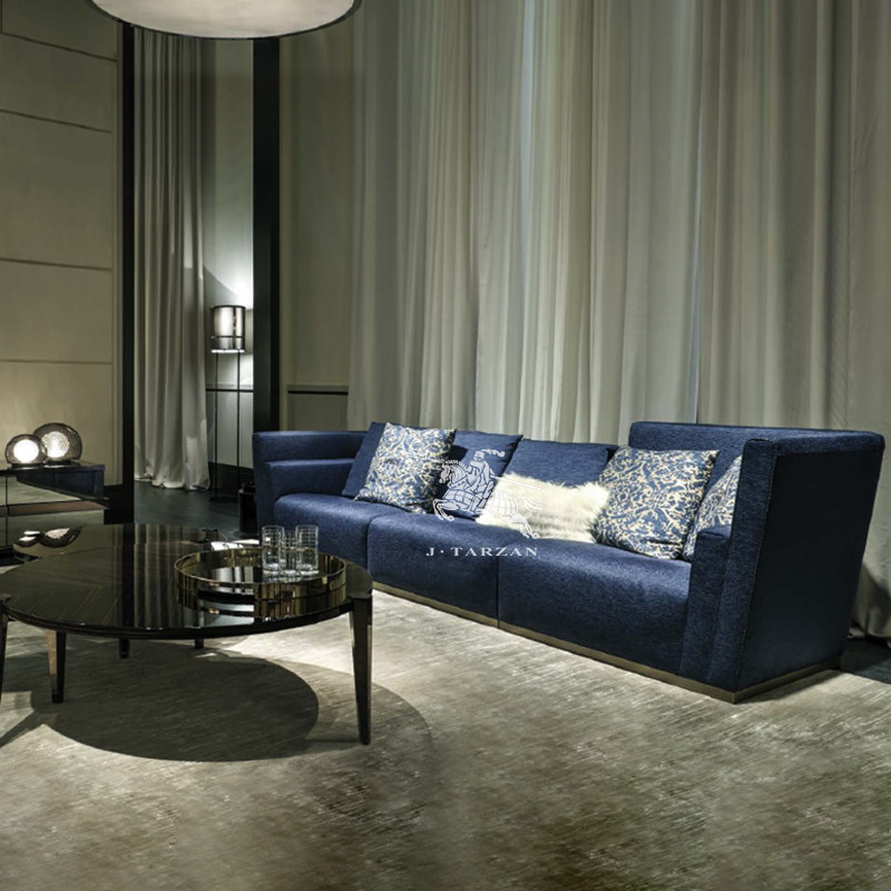 高端家具定制 芬迪fendi款意式简约样板房后现代轻奢客厅三人沙发