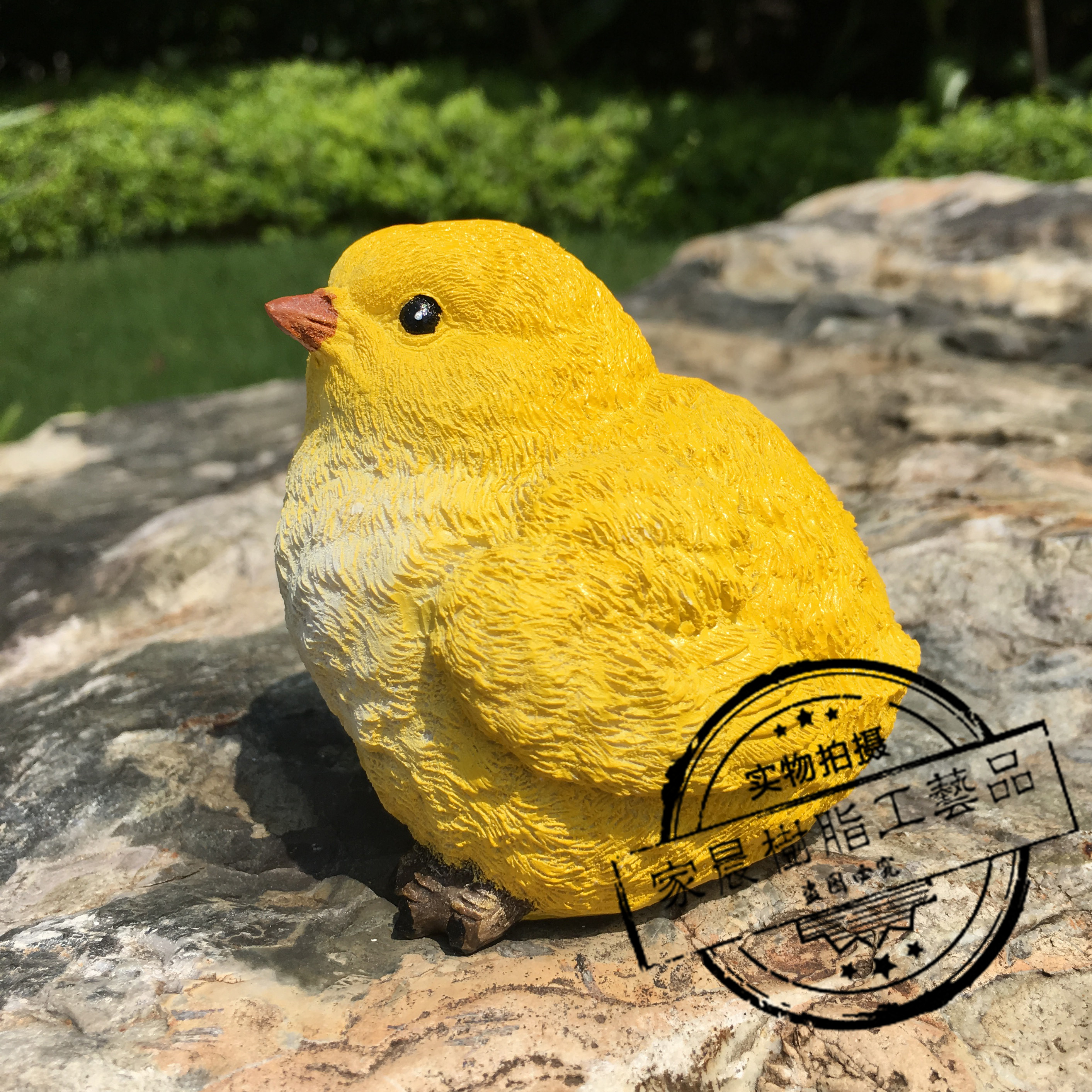 创意礼物庭院家居仿真可爱小鸡树脂雕塑工艺品摆件