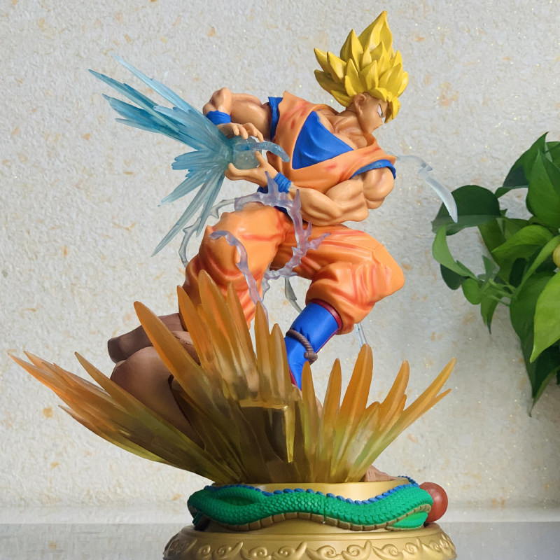 七龙珠赛亚悟空超二超三双头雕像国产手办模型手办