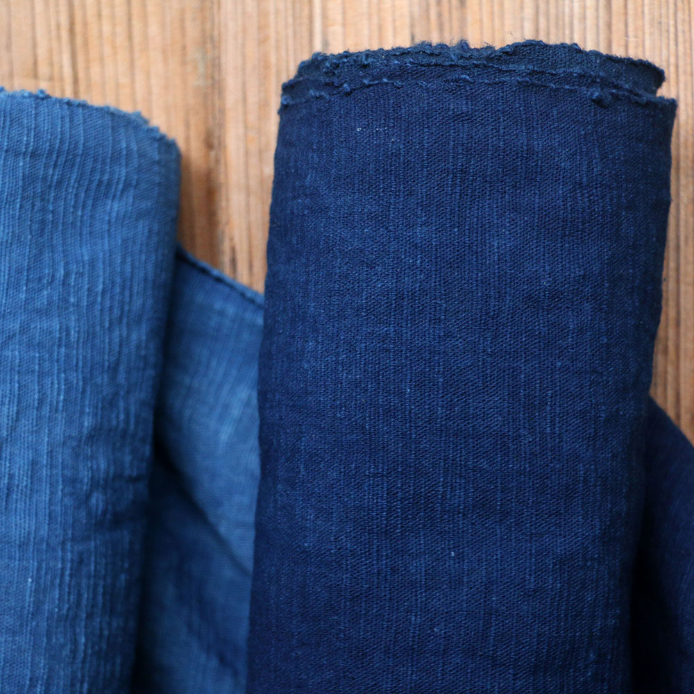 倚山山人传统古法发酵蓝染手织手工土布纯棉海绵垫