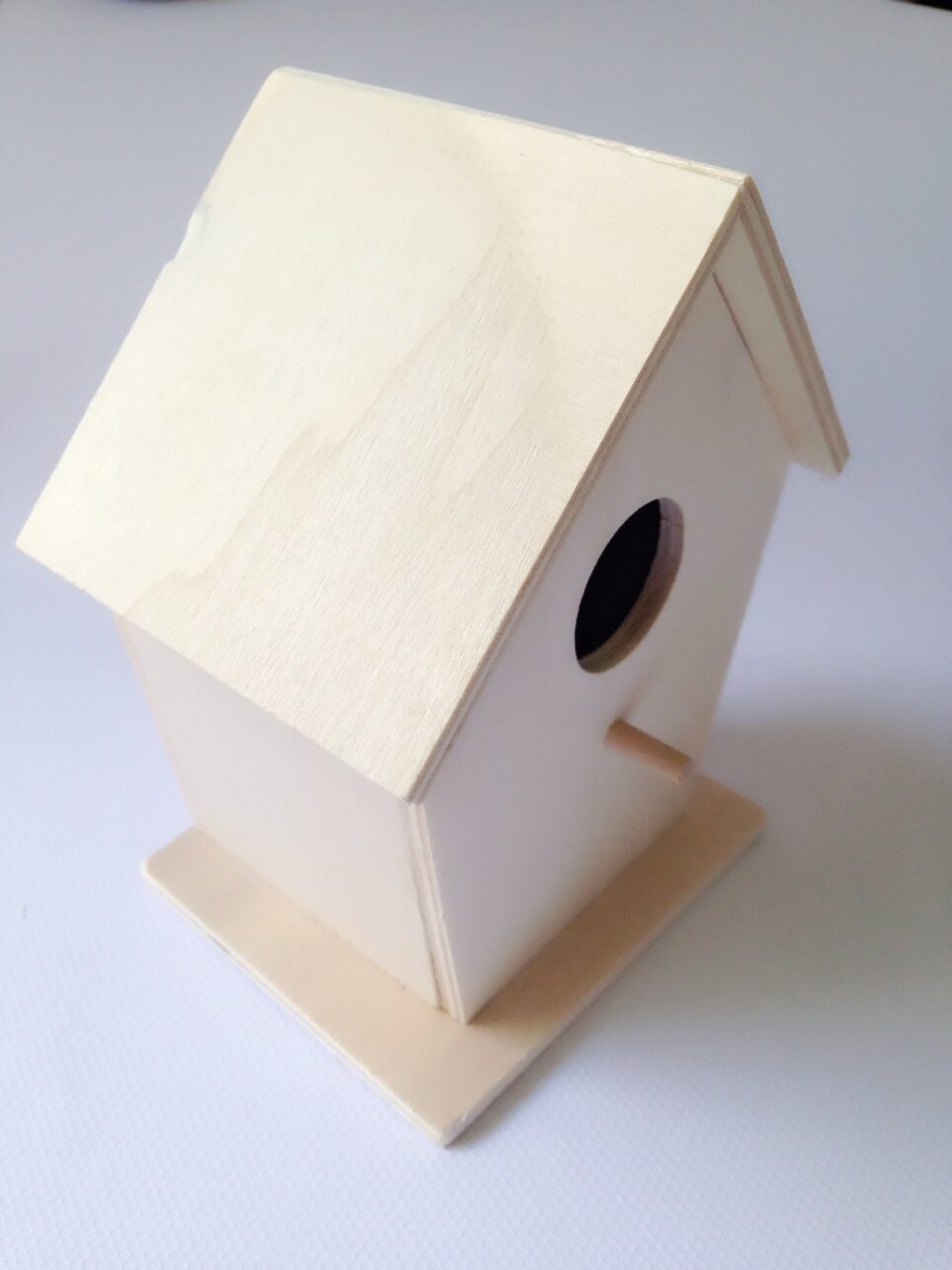 手工diy彩泥雪花泥轻土软陶捏塑鸟窝鸟屋模型原木美劳材料