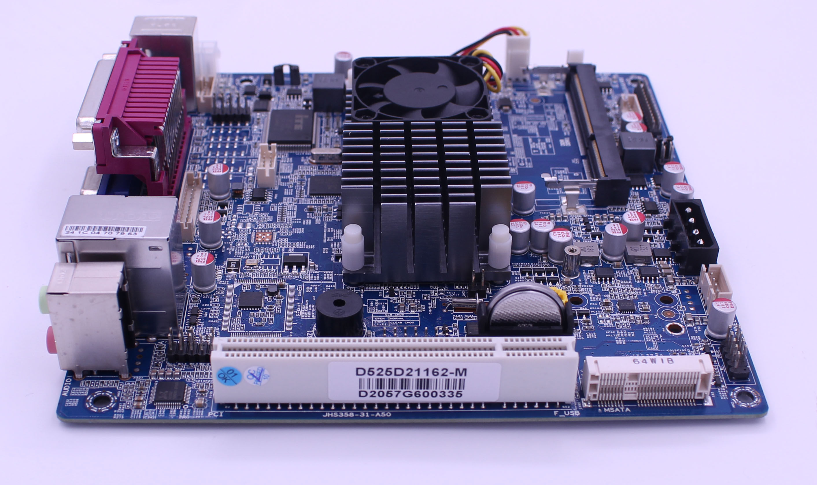 翔升迷你d525工控主板超市pos收银机主板集成双核cpu pci插槽 dc