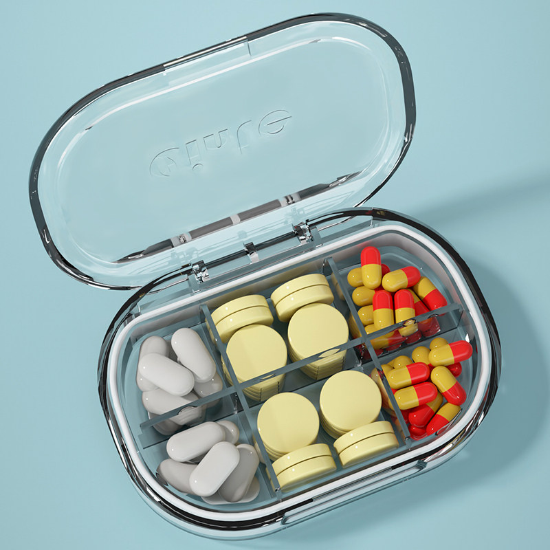 日本药盒便携式小号一周7天迷你随身大容量早中晚药盒