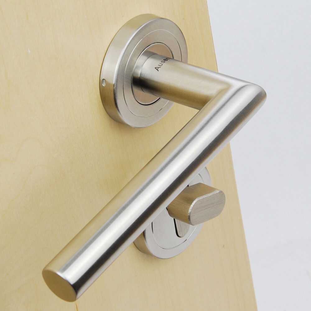 门锁不锈钢分体式室内室内门执手直角拉手卧室房间机械门锁