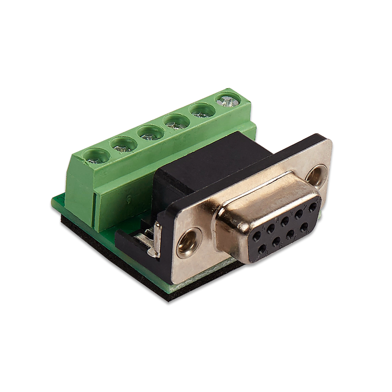 接线ztek力特rs485rs422rs232接线端子db9免焊接头连接器