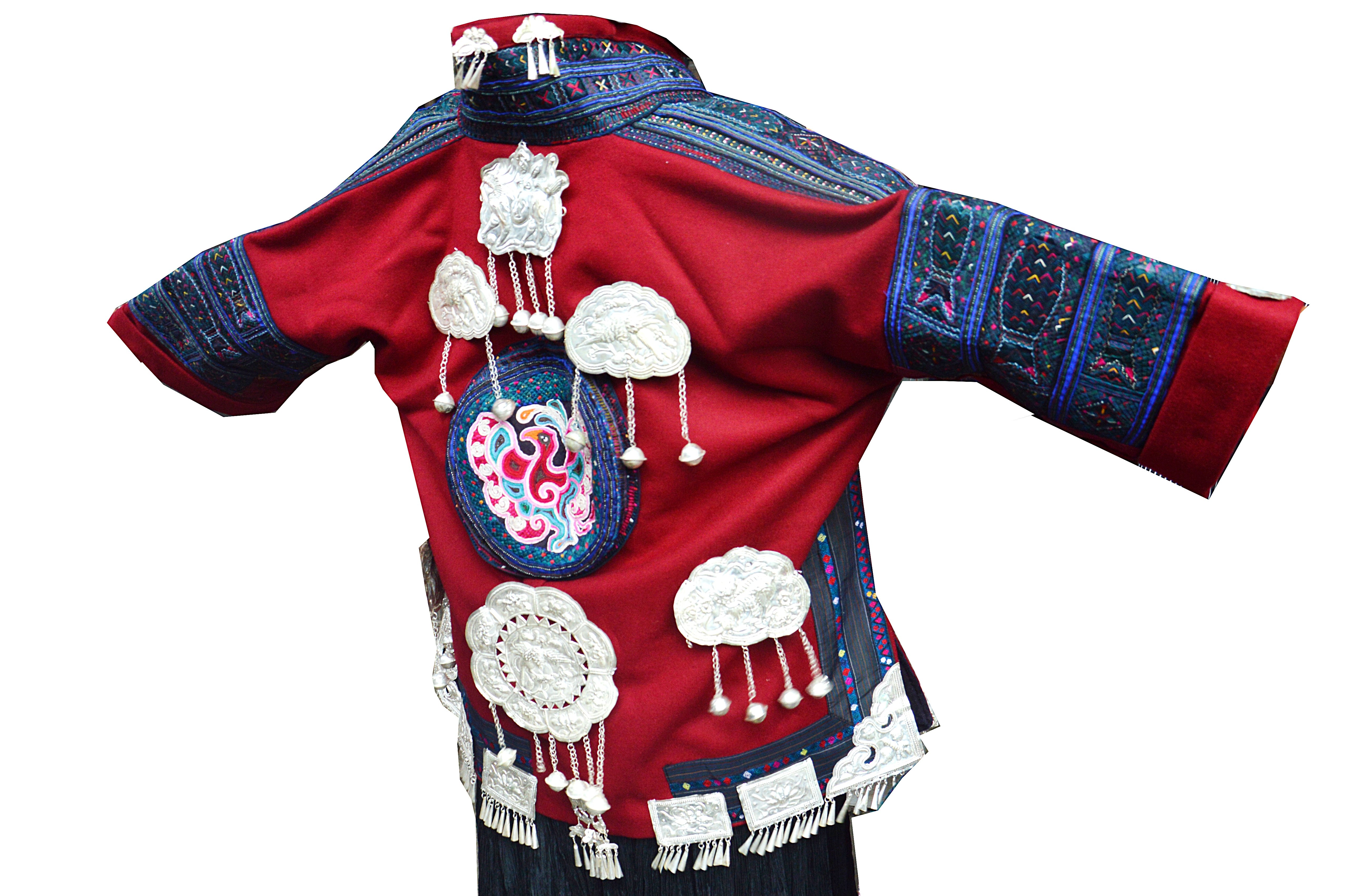 凯里苗族盛装服饰苗绣上衣手工堆绣旁海翁项苗族挑花