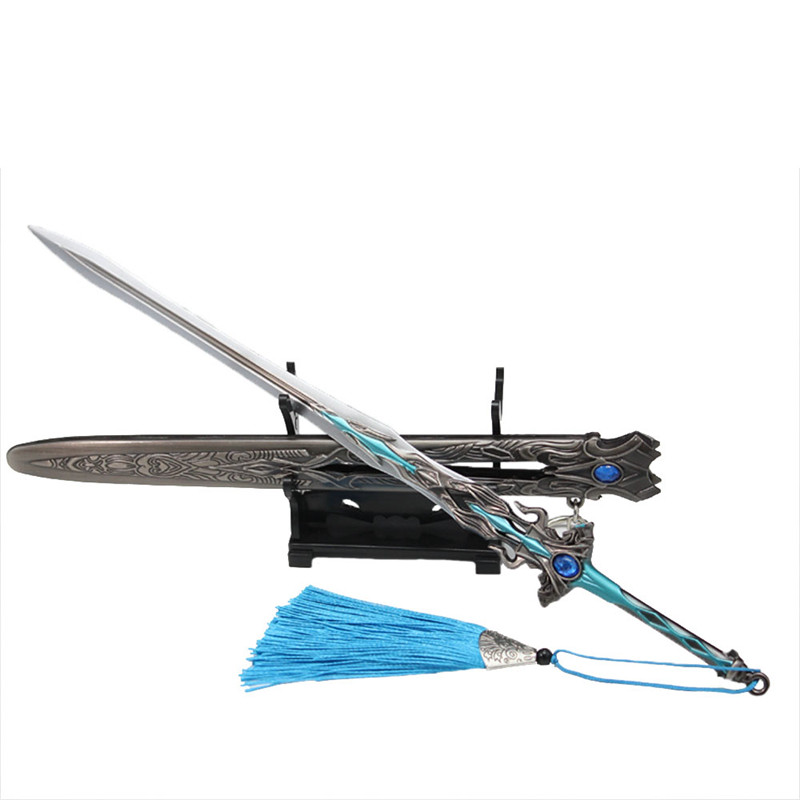 斗罗动漫周边手办玩具唐三金色七杀剑合合金模型动漫挂件